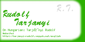 rudolf tarjanyi business card